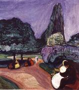 Edvard Munch Summer Night France oil painting artist